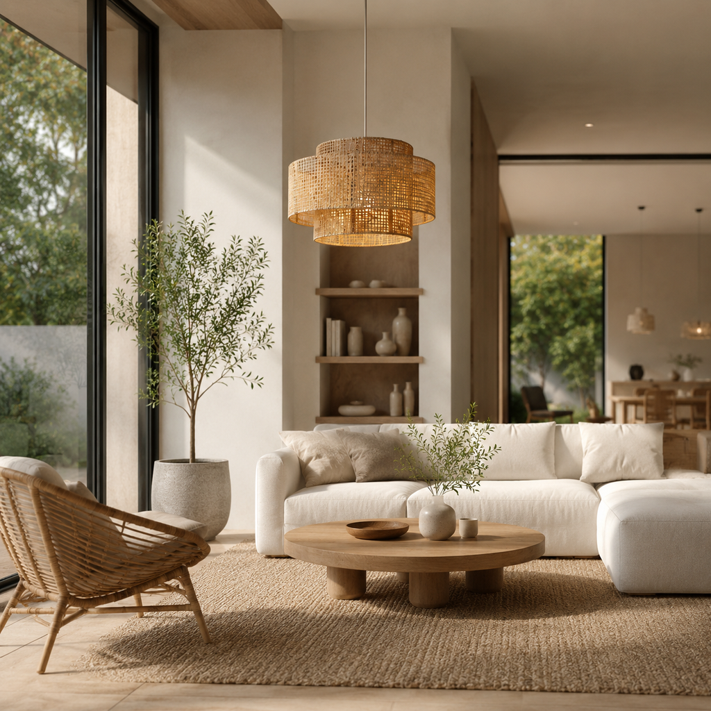 Kara Wabi-Sabi Rattan Hängeleuchte – Natürliche Pendelleuchte